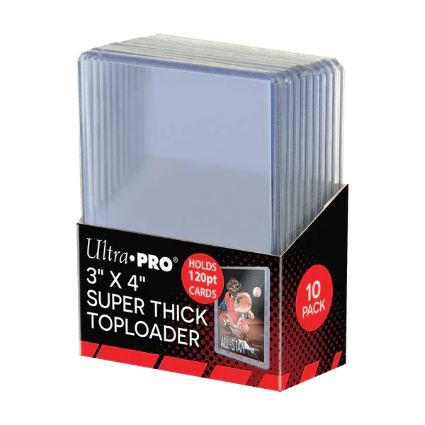 3" x 4" Clear Super Thick 120PT Toploaders (10ct)