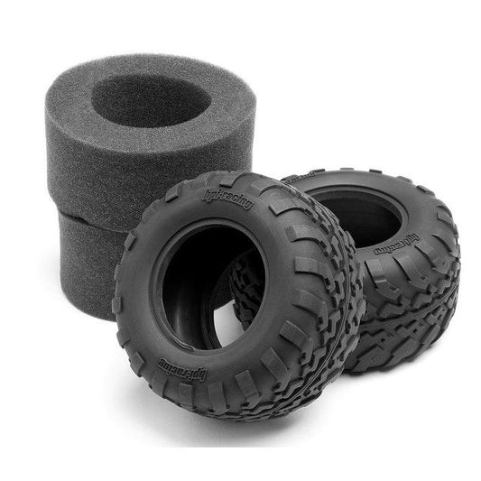 HPI 105282 2.2" GT2 Tire Set (D Compound) (2) (2.2in/109x57mm) Savage Firestorm