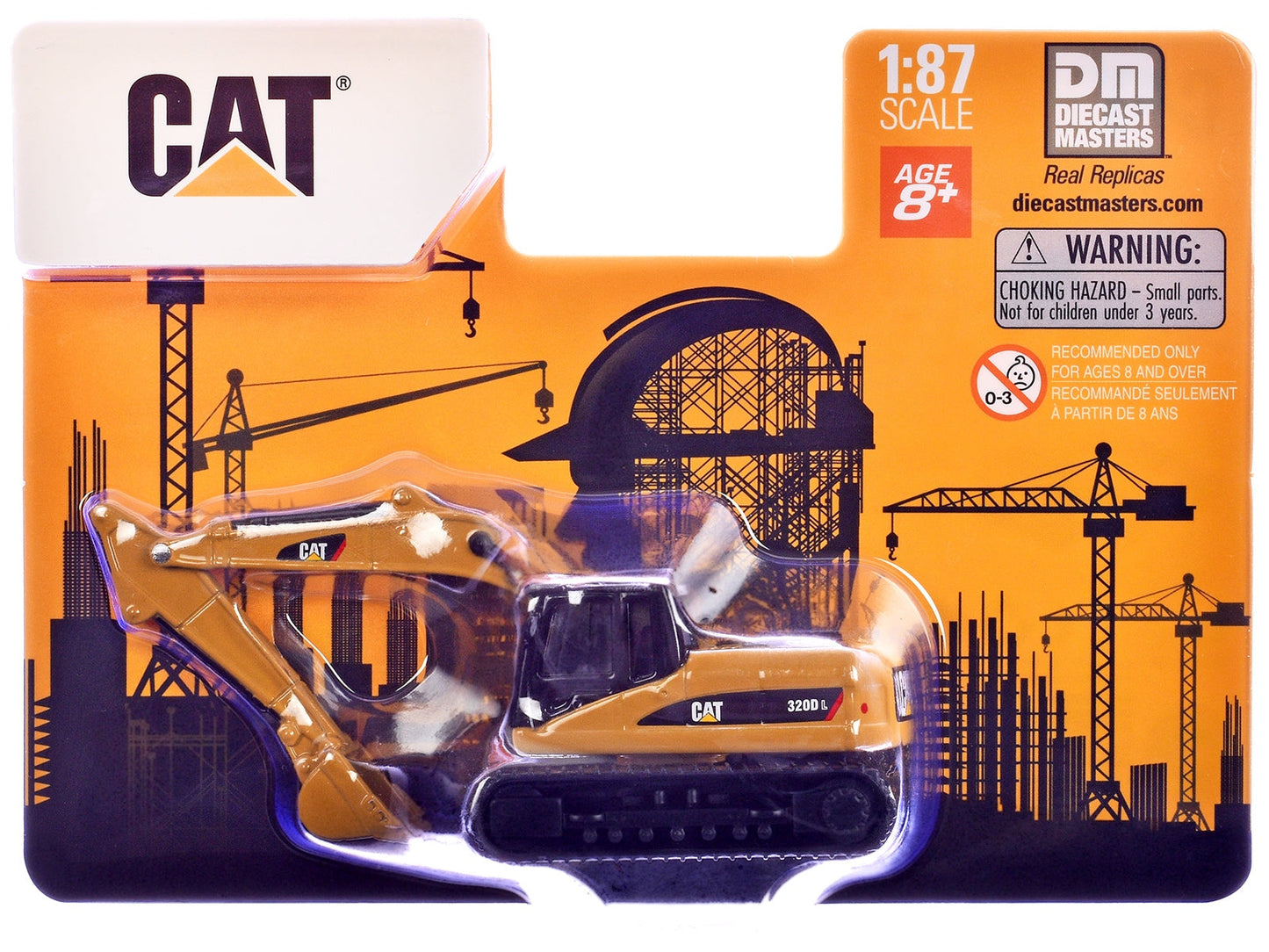 CAT Caterpillar 320D L Hydraulic Excavator Yellow 1/87 (HO) Diecast Model by Diecast Masters