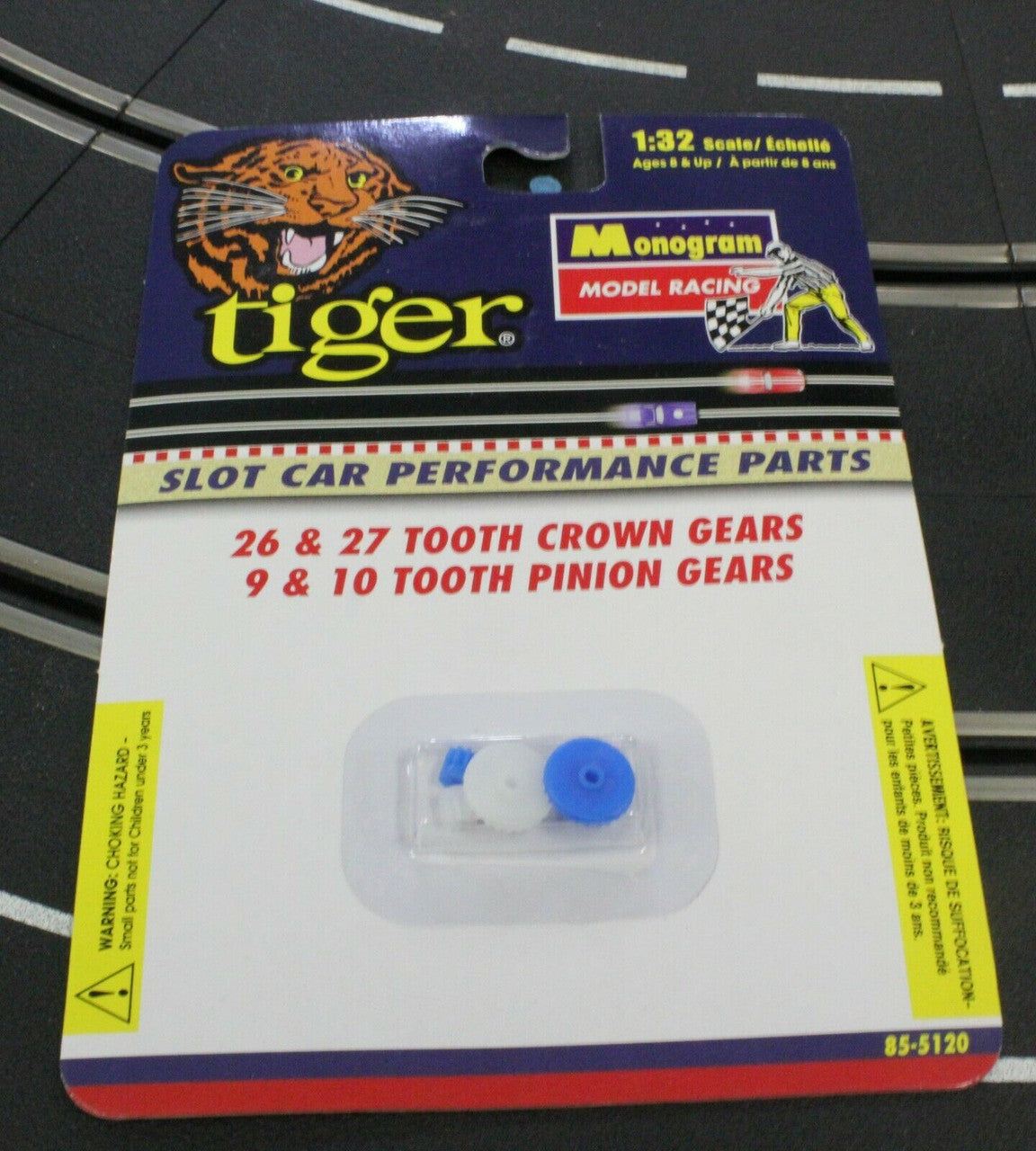 Revell Monogram Tiger 26 27 Tooth Crown + 9 10 Pinion Gears 1/32 Slot Car 85-5120