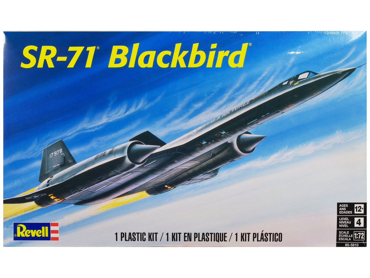 Level 4 Model Kit Lockheed SR-71 Blackbird Reconnaissance Aircraft 1/72 Scale Model by Revell free shipping USA