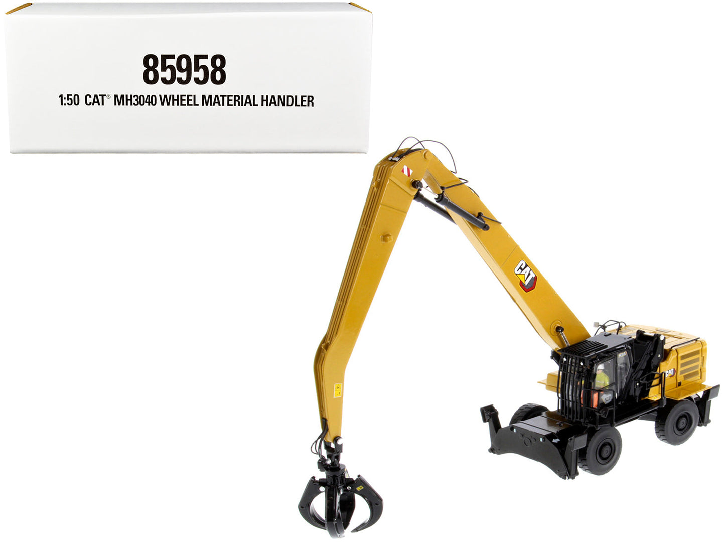CAT Caterpillar MH3040 Wheel Material Handler with Operator "High Line Series" 1/50 Diecast Model by Diecast Masters free shipping USA