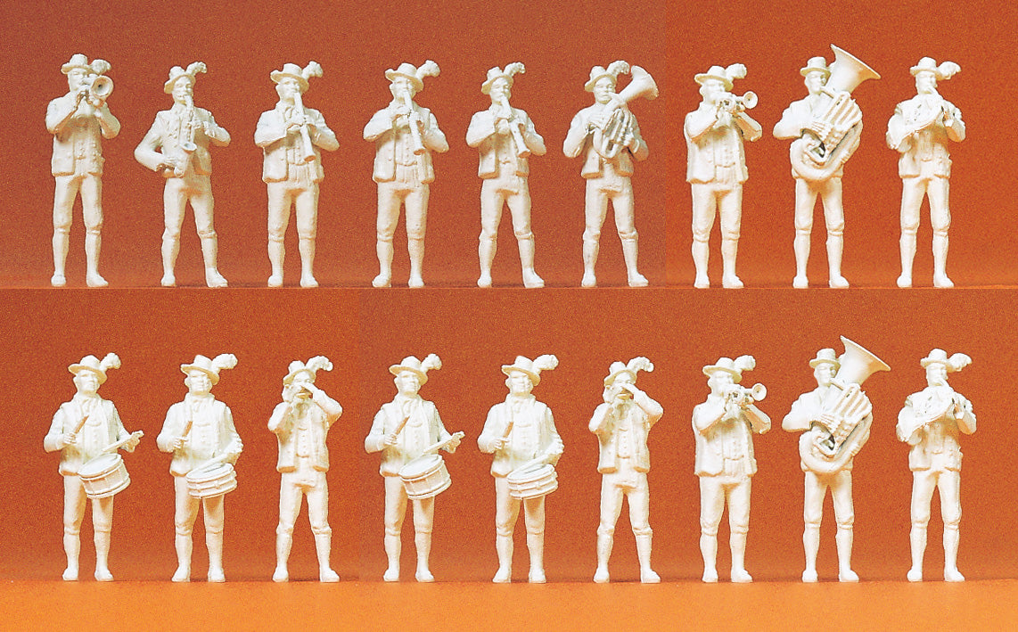 Preiser 16353 HO Scale Bavarian Band Unpainted Kit, 18