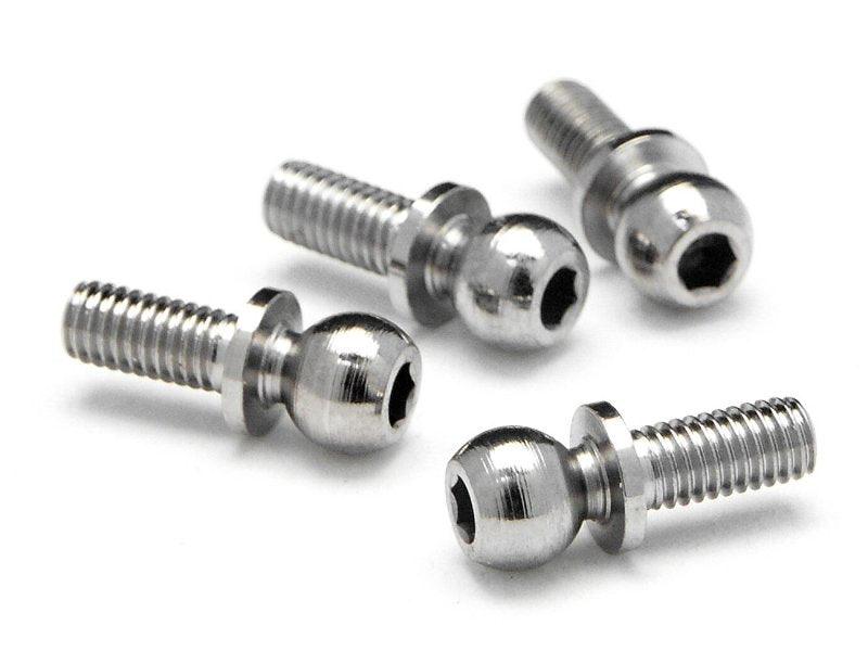 HPI 86196 Ball 4.7x6.5mm 4-40 2mm Hex Socket Silver (4) Sprint 2