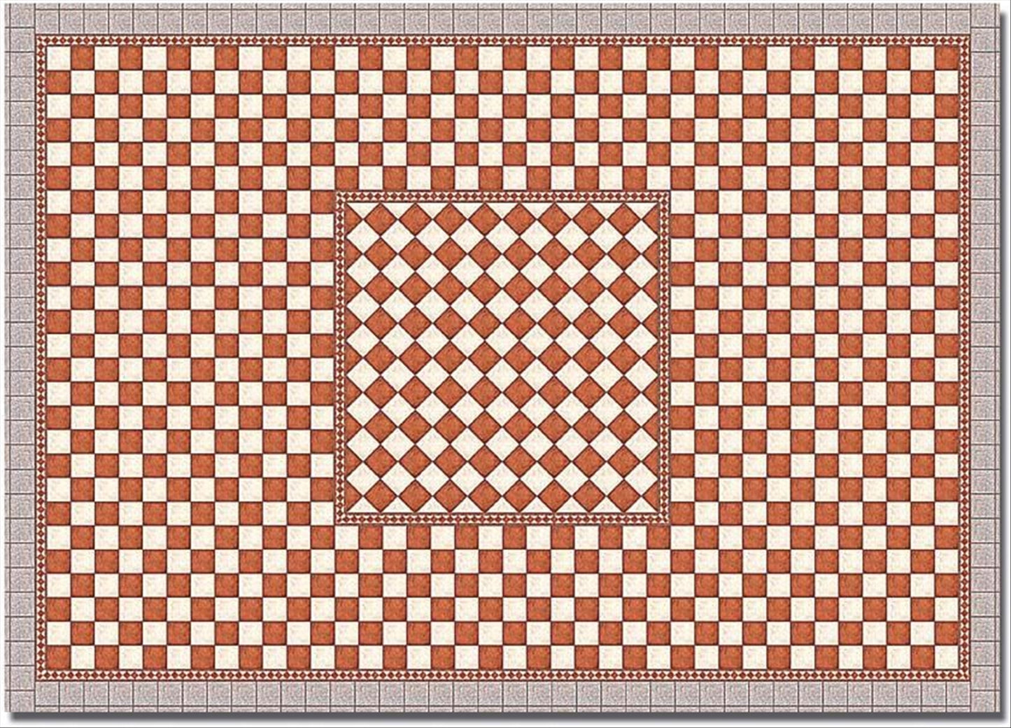 Busch 7413 HO Scale Antique Flagstone Plaza Sheets (2)