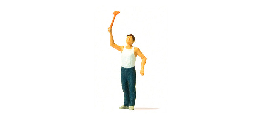 Preiser 28157 HO Scale Swatting a Fly Figure