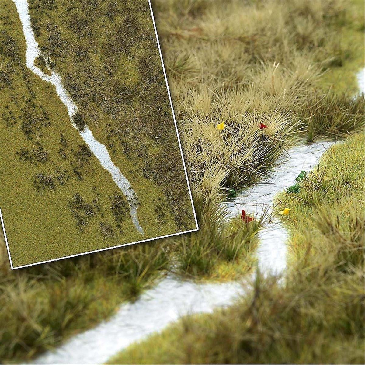 Busch 1313 HO Scale Grass Meadow Pad with Stream