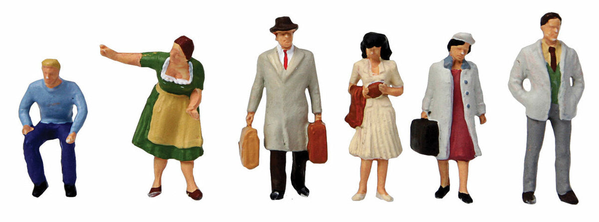 Preiser 1010587 HO Scale Motel Patrons & Staff pkg(6)