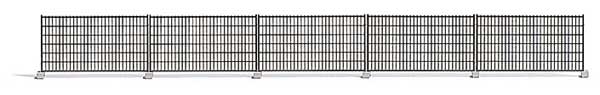 Busch 8116 N Scale Etched-Metal Construction Site Fencing -- 5 Sections