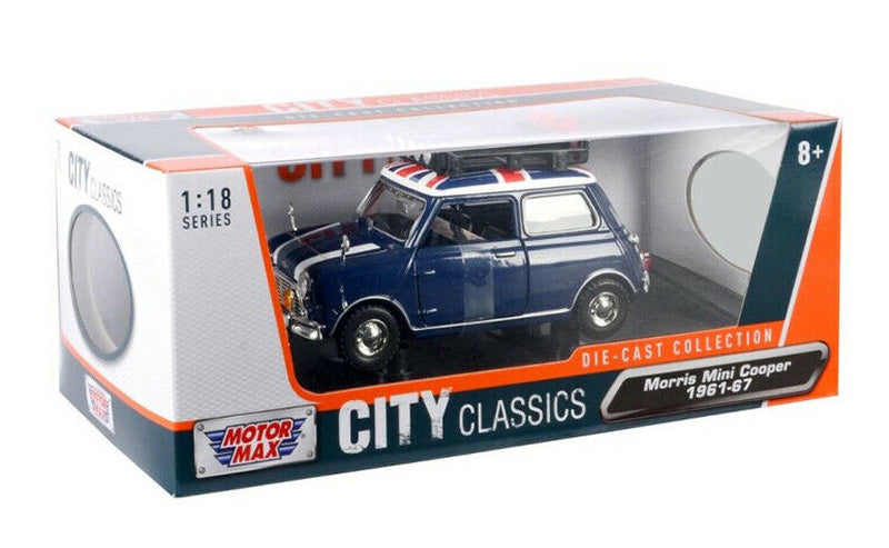 Motormax 79741 1/18 Morris Mini Cooper with Roof Rack