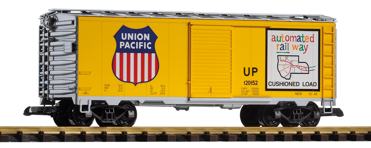 Piko 38831 G Scale UP Steel Boxcar #120152, Armour Yellow