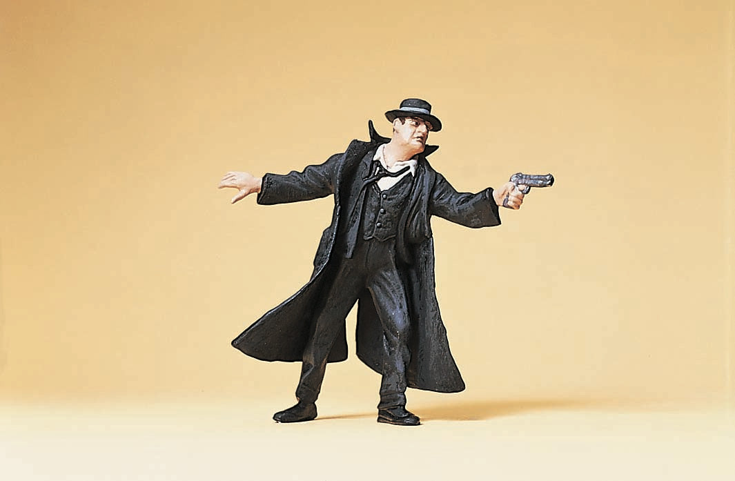 Preiser 45100 G Scale Left-Handed Gunman Figure