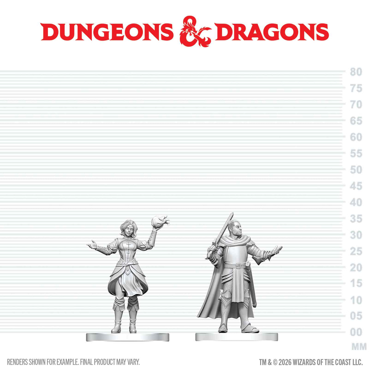D&D: Nolzur's Marvelous Unpainted Miniatures - Knight & Mage Apprentice