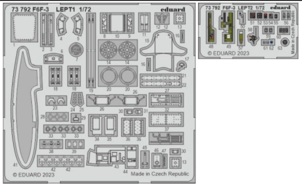 Eduard 73792 1/72 Aircraft- F6F3 for EDU (Painted)