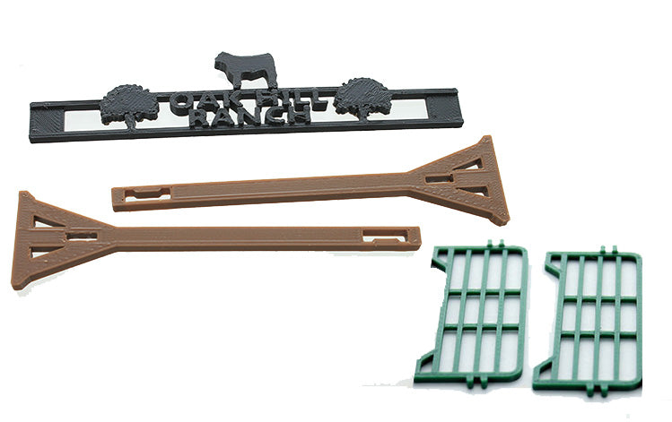 3D To Scale 64-624-BN 1/64 Oak Hill Ranch Entry, Brown