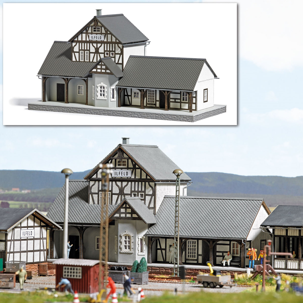 Busch 1640 HO Scale Ilfeld-Harz Half-Timber Depot Kit