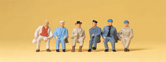 Preiser 14145 HO Scale Seated Workers Set