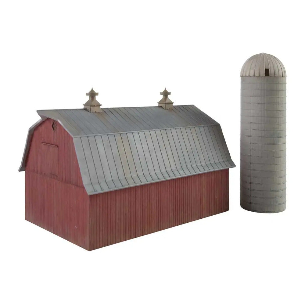 Walthers Cornerstone 3892 N Meadowhead Barn and Silo Kit