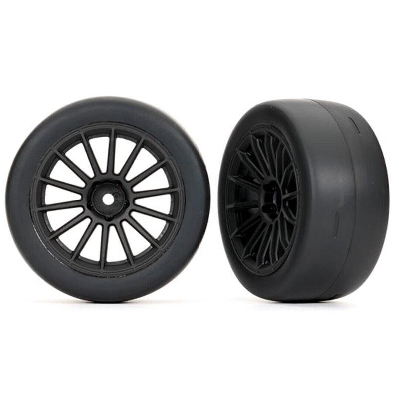 Traxxas 9374 Front Tires w/ Multi-Spoke Blk Wheels (2) Toyota GR Supra 4-Tec 3.0