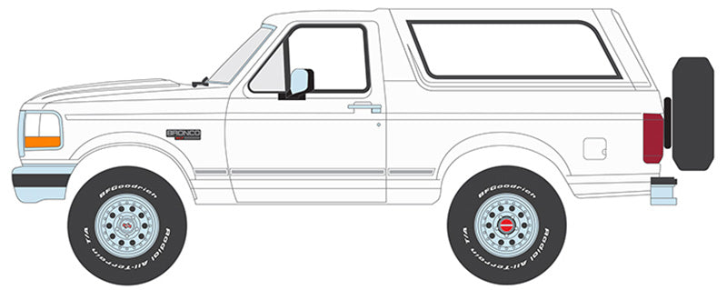 Greenlight 19086 1/18 1993 Ford Bronco XLT, Oxford White