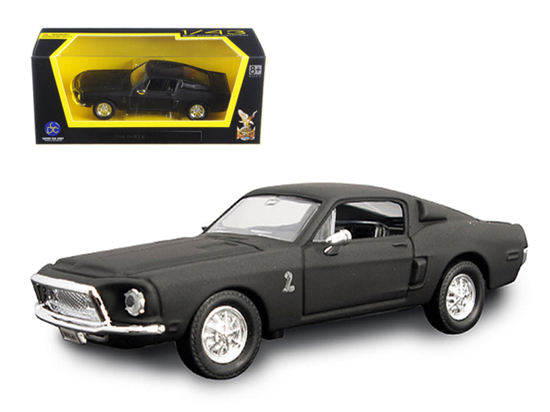 1968 Ford Mustang Shelby GT500 KR Matt Black 1/43 Diecast Model Car by Road Signature free shipping USA