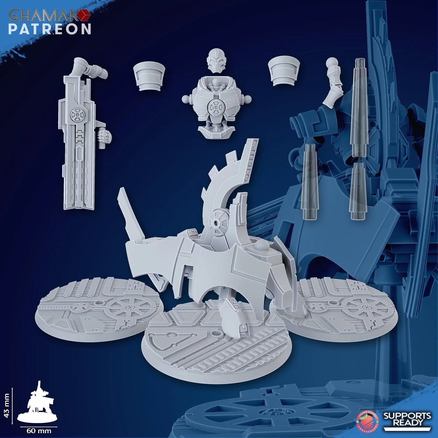 Flying Undying Squad by Ghamak - 43mm Resin Printed Sci-Fi Minis (3 Units)