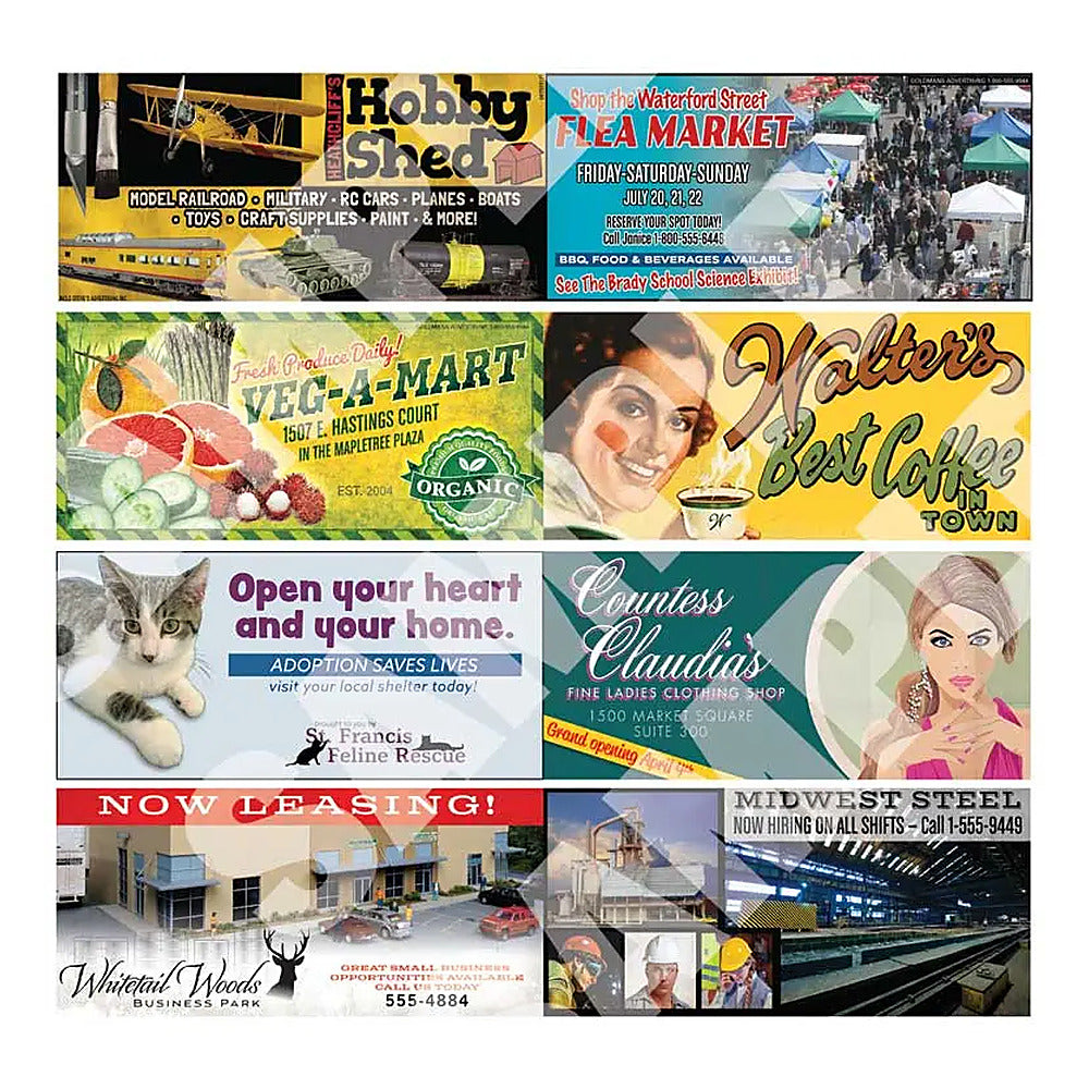 Walthers SceneMaster 9020 N Wall-Mounted Billboard Kit