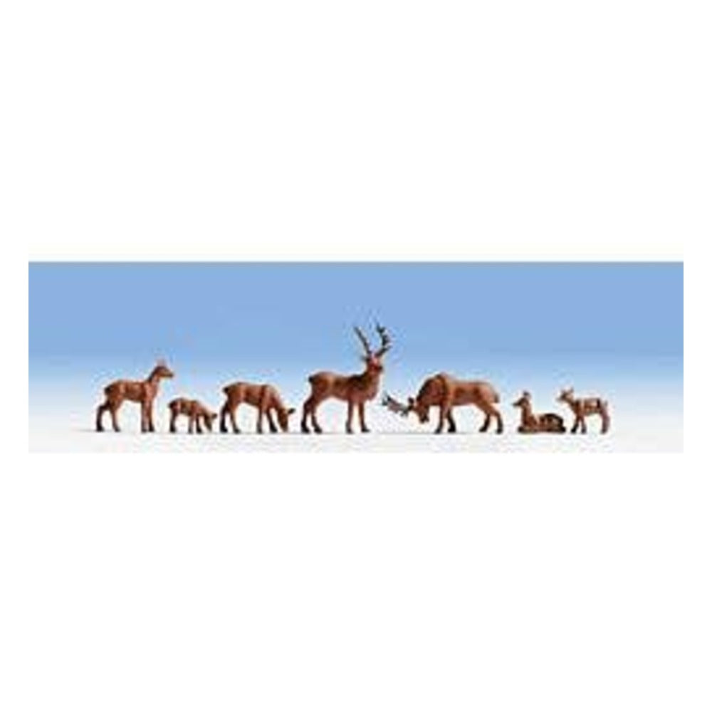 Walthers SceneMaster 949-6076 HO Wild Deer Figures pkg(8)