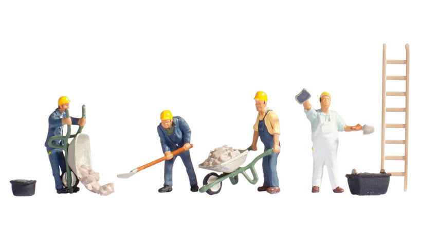 Noch 15055 HO Scale Masons with Accessories Set 2