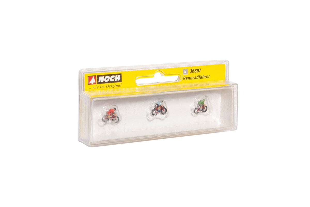 Noch 36897 N Scale Racing Cyclists Figure Set, 3 Riders