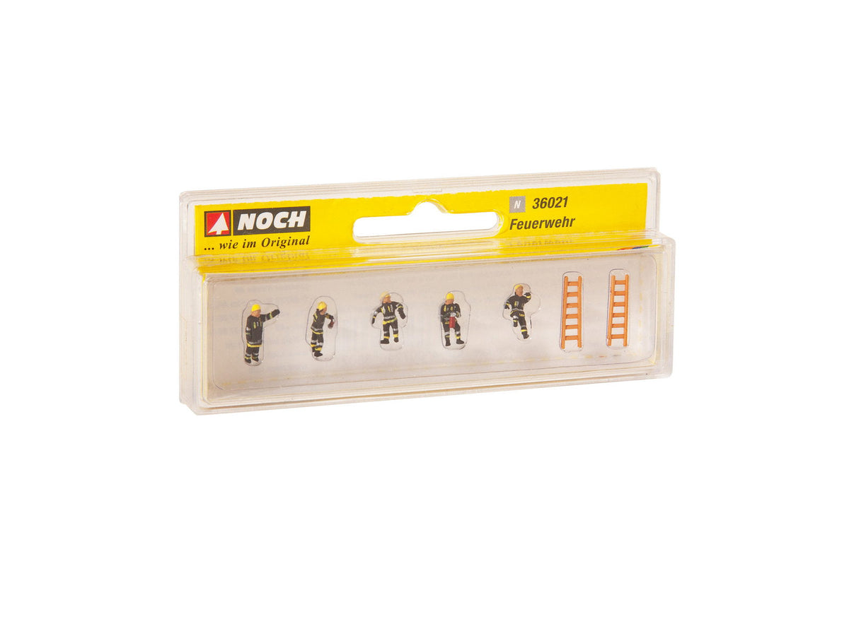 Noch 36021 N Scale Firefighters Figure Set with 2 Ladders