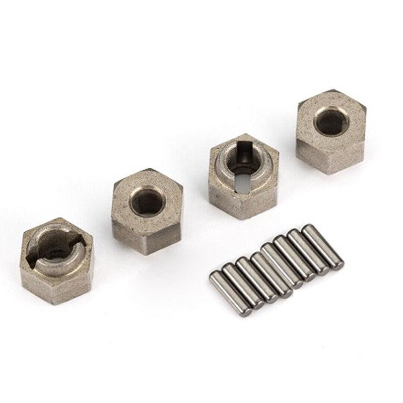Traxxas 9750A TRX-4M Steel Wheel Hubs 7mm Hex (4) w/ Axle Pins (8)