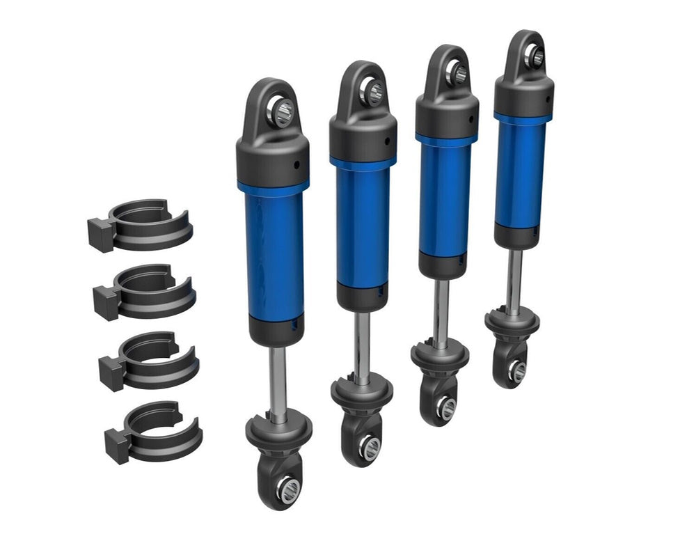 Traxxas 9764-BLUE TRX-4M Aluminum GTM Shocks (4) BLUE (without Springs)