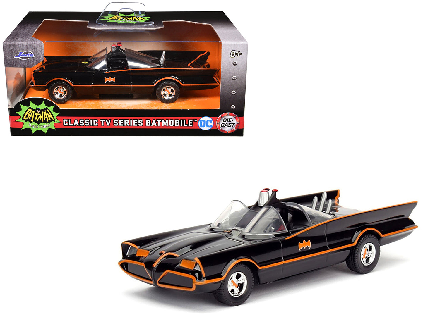 1966 TV Series Classic Batman Batmobile 1/32 Diecast Model Car by Jada free shipping USA