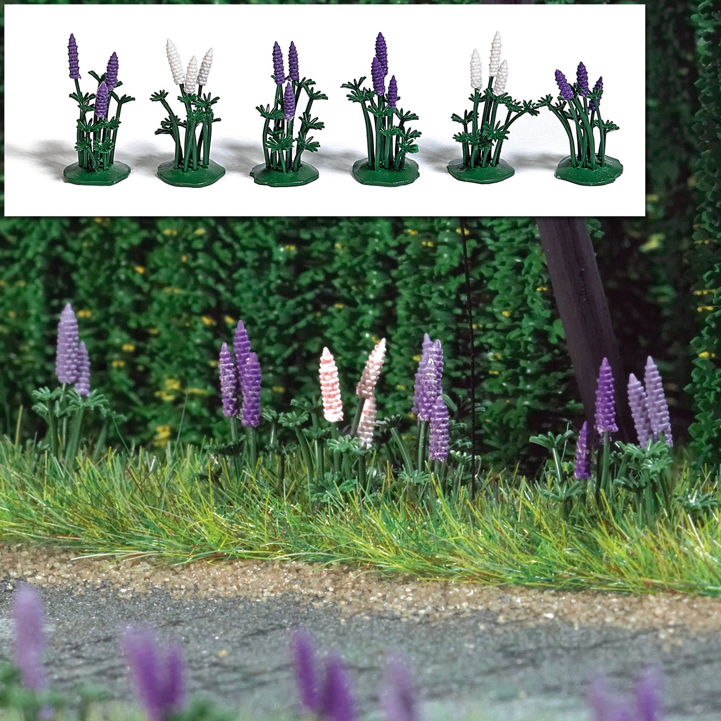 Busch 1217 HO Scale Wild Lupines Kit pkg(16)