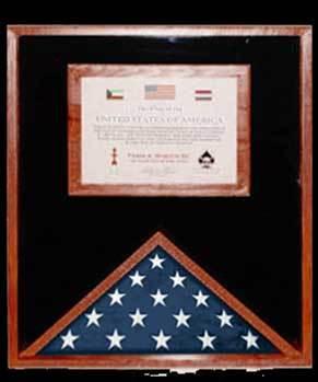 Flag Connections Flag Display Cases with Certificate Holder