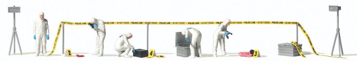 Preiser 10800 HO Scale Crime Scene Investigation Set