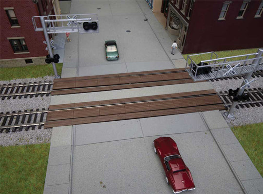 Walthers Track 83116 HO Modern Wood Grade Crossing pkg(2)