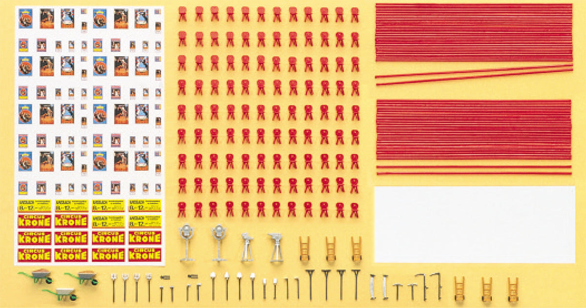 Preiser 21048 HO Scale Circus Krone Tent Accessories Kit