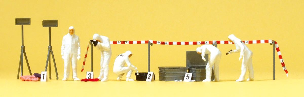 Preiser 10576 HO Scale Crime Scene Investigation Set