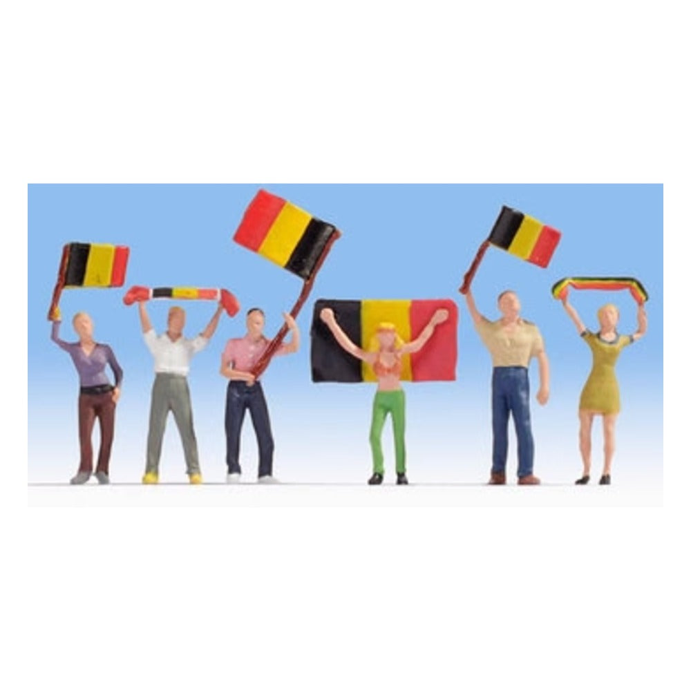 Noch 15968 HO Scale Belgian Soccer Fans -- pkg(6)