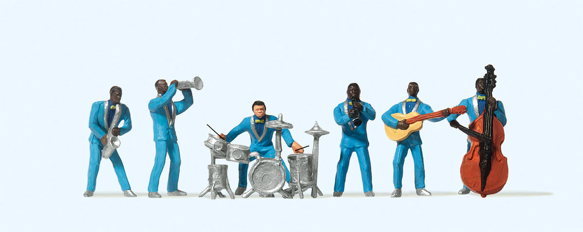 Preiser 10112 HO Scale Jazz Band with Instruments Set