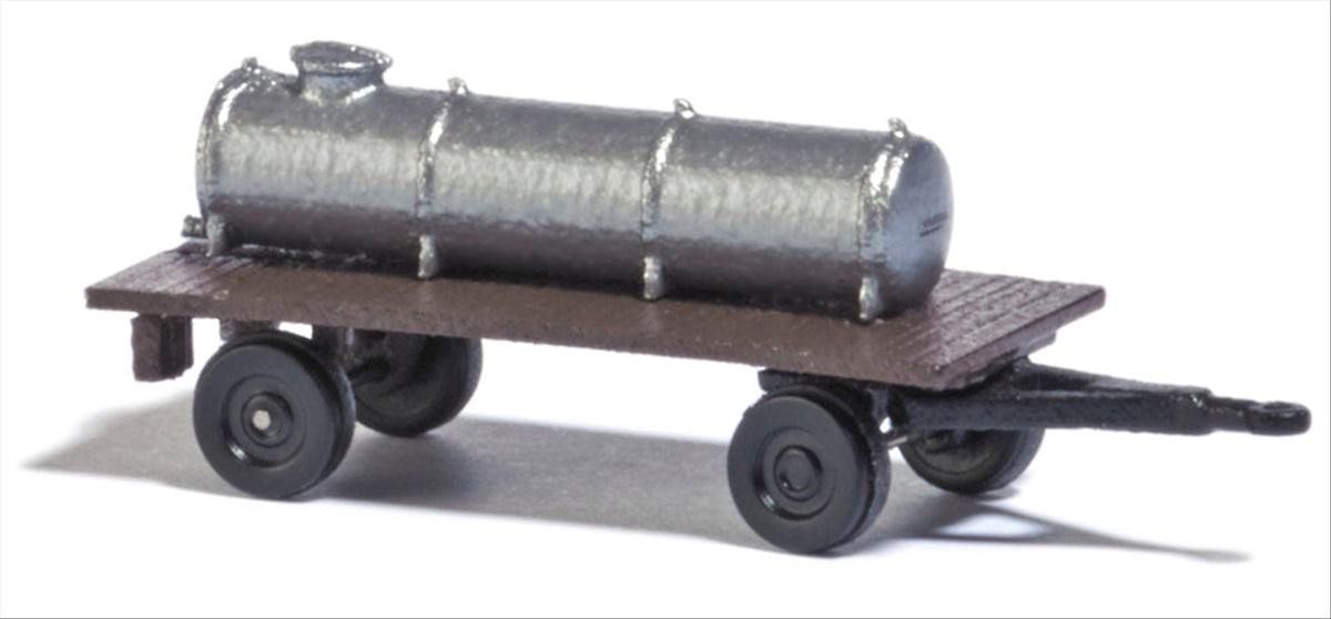 Busch 8363 N Scale Low-Side Farm Tank Trailer, Assembled