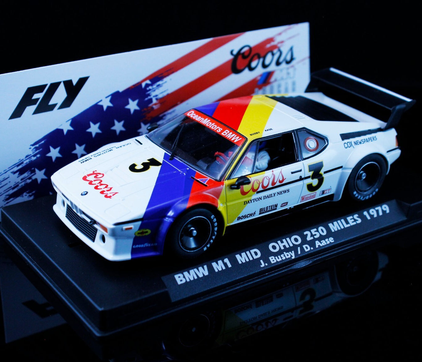 Fly A2085 BMW M1 Mid Ohio 250 Miles 1979 1/32 Slot Car