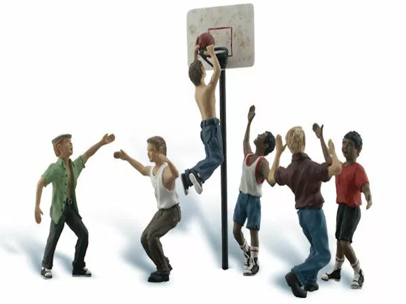 Woodland Scenics A2760 O Train Figures Shootin Hoops