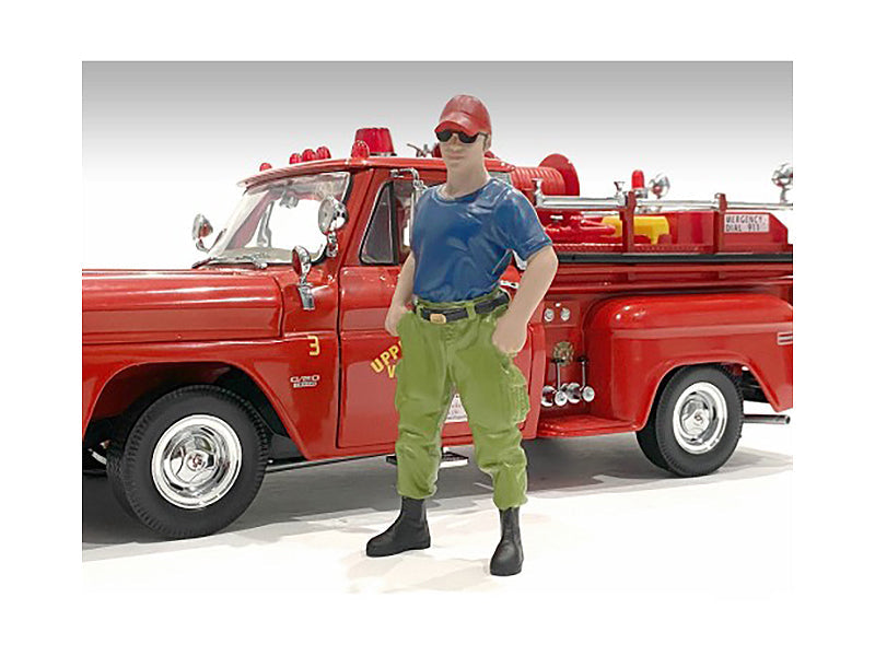 "Firefighters" Off Duty Figure for 1/18 Scale Models by American Diorama free shipping USA