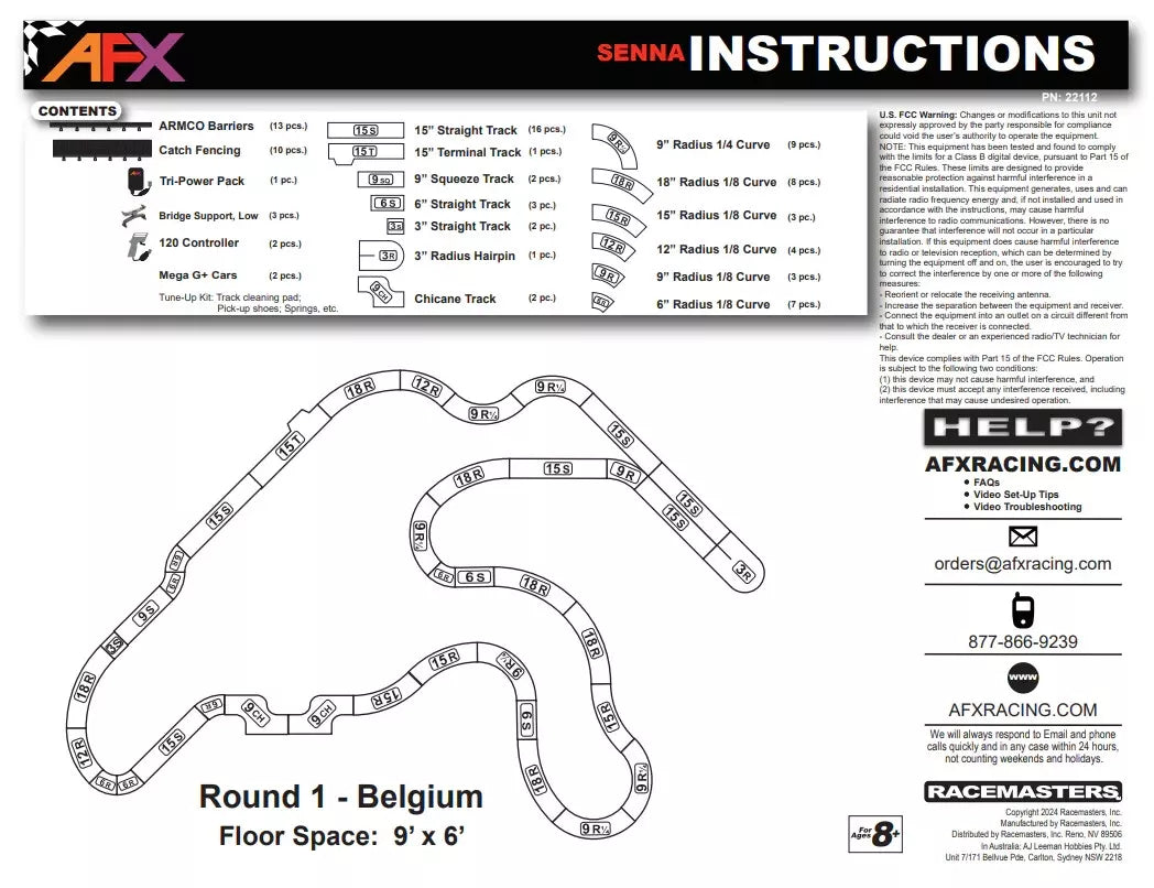 AFX Ayrton Senna Lotus Limited Edition HO Scale Slot Car Formula Race Set 22112