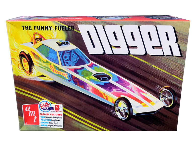 Skill 2 Model Kit Digger Dragster "The Funny Fueler" 1/25 Scale Model by AMT free shipping USA