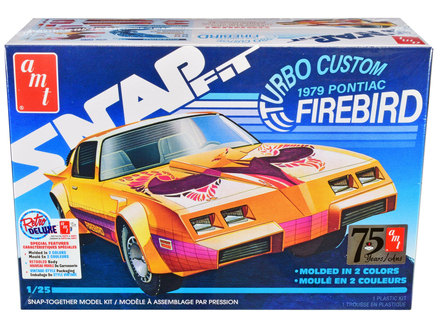 Skill 1 Snap Model Kit 1979 Pontiac Firebird "Turbo Custom" 1/25 Scale Model by AMT free shipping USA