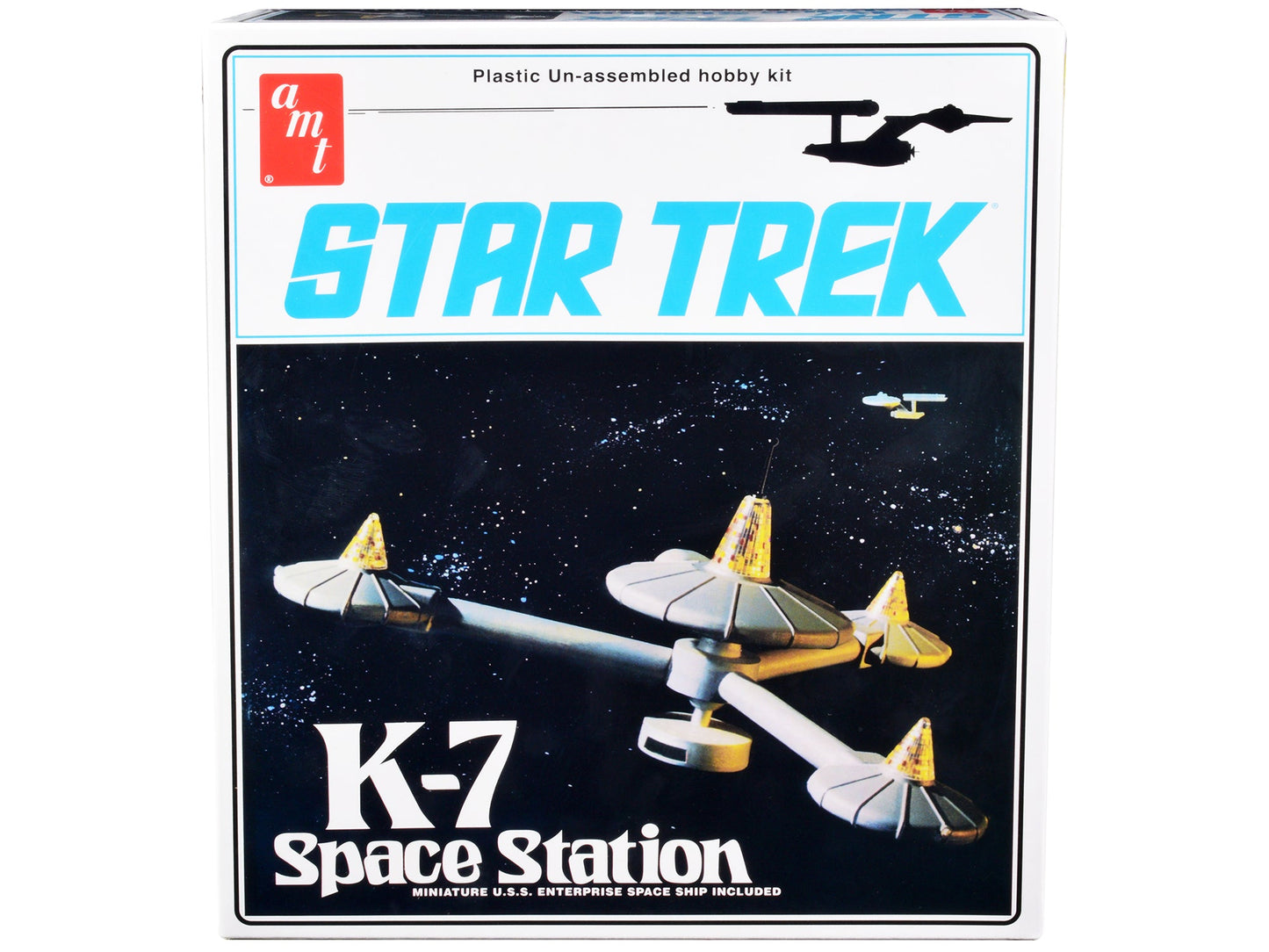 Skill 2 Model Kit K-7 Space Station "Star Trek" (1966-1969) TV Series 1/7600 Scale Model by AMT free shipping USA